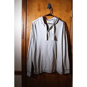 Ruff Hewn Mens Large Long Sleeve Brown Lightweight Hoodie Shirt